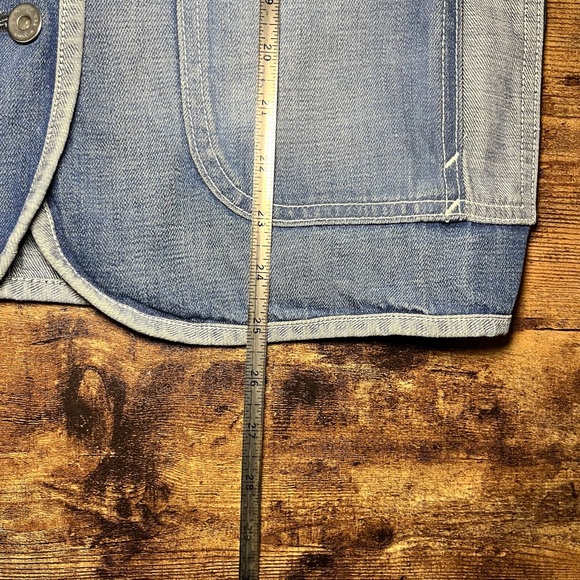 Rag & Bone Santa Cruz XXS Oversized Denim Button Chore Coat Blue Jean Jacket USA - Picture 5 of 8